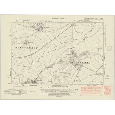 1938 Map of Northamptonshire XI.SW, 1948 Print