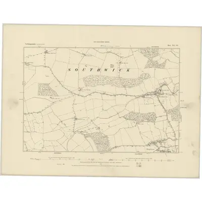 1885 Map of Northamptonshire XII.SE