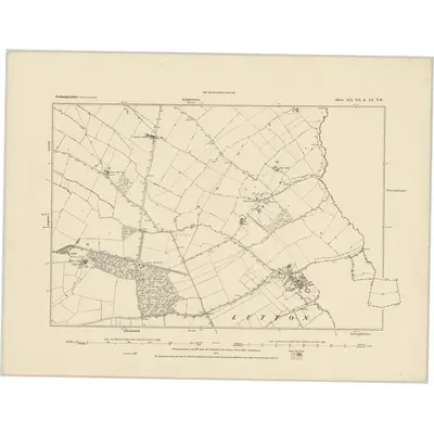 1885 Map of Northamptonshire XIX.NE & XX.NW