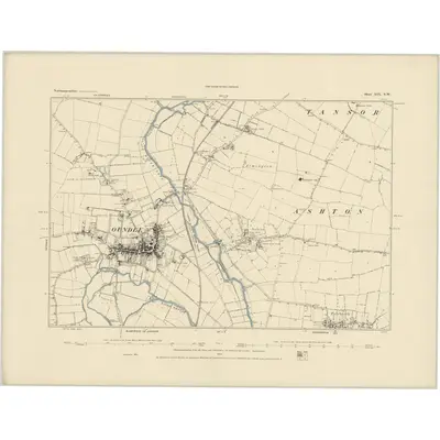 1885 Map of Northamptonshire XIX.NW
