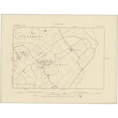 1885 Map of Northamptonshire XIX.SE