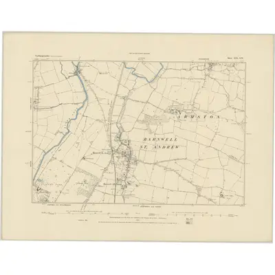 1885 Map of Northamptonshire XIX.SW