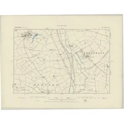 1883 Map of Northamptonshire XLIII.NE, 1884 Print