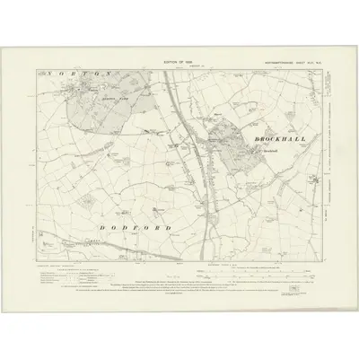 1923 Map of Northamptonshire XLIII.NE, 1926 Print