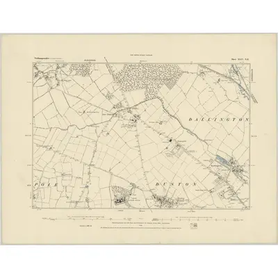 1883 Map of Northamptonshire XLIV.NE, 1885 Print