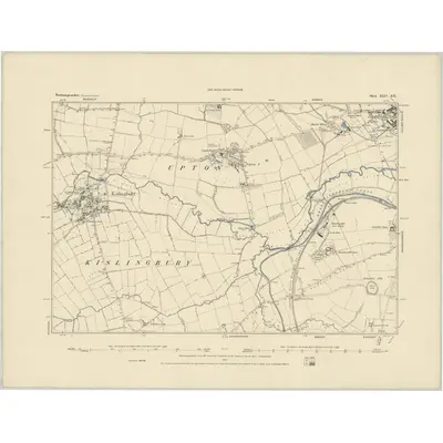 1883 Map of Northamptonshire XLIV.SE, 1885 Print