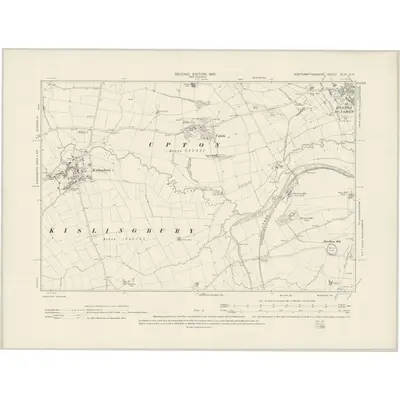 1899 Map of Northamptonshire XLIV.SE, 1901 Print