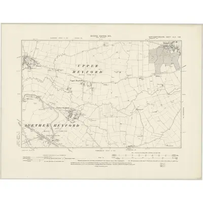1899 Map of Northamptonshire XLIV.SW, 1901 Print