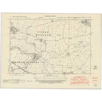 1950 Map of Northamptonshire XLIV.SW, 1952 Print