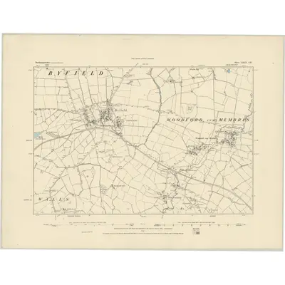1882 Map of Northamptonshire XLIX.SE, 1884 Print