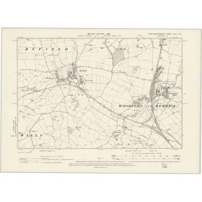 1899 Map of Northamptonshire XLIX.SE, 1900 Print