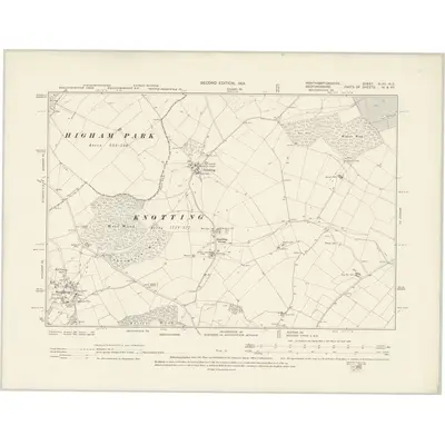 1899 Map of Northamptonshire XLVII.NE, 1901 Print