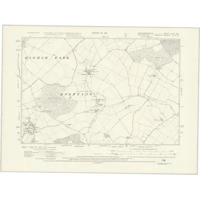 1923 Map of Northamptonshire XLVII.NE, 1927 Print