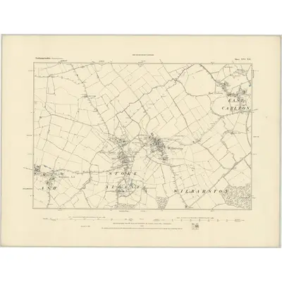 1885 Map of Northamptonshire XVI.NE