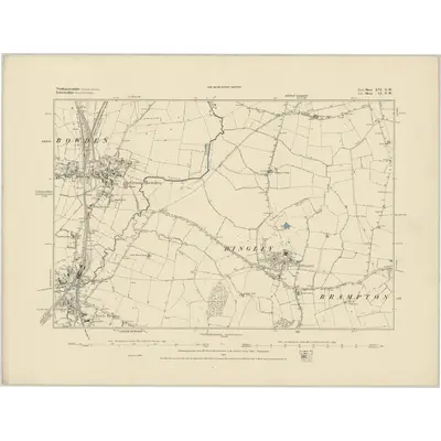 1885 Map of Northamptonshire XVI.NW