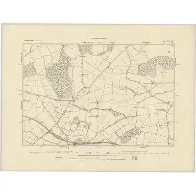 1885 Map of Northamptonshire XVI.SE