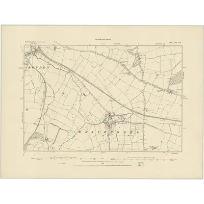 1885 Map of Northamptonshire XVI.SW