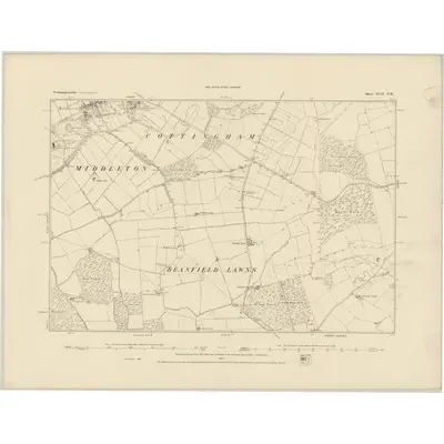 1885 Map of Northamptonshire XVII.NW