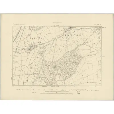 1885 Map of Northamptonshire XVII.SE