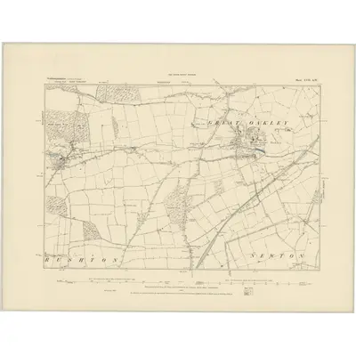 1885 Map of Northamptonshire XVII.SW