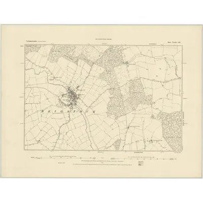 1885 Map of Northamptonshire XVIII.SW