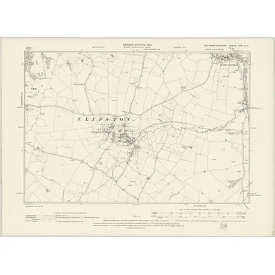 1899 Map of Northamptonshire XXIII.NE, 1901 Print