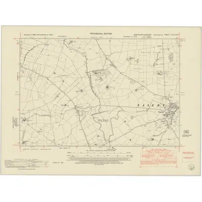 1950 Map of Northamptonshire XXIII.SW, 1952 Print