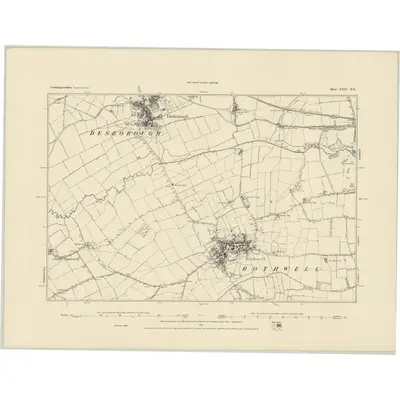 1884 Map of Northamptonshire XXIV.NE, 1885 Print