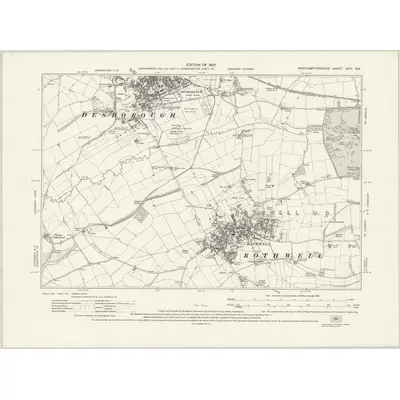 1924 Map of Northamptonshire XXIV.NE, 1927 Print