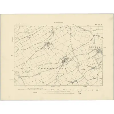 1884 Map of Northamptonshire XXIV.SE, 1885 Print