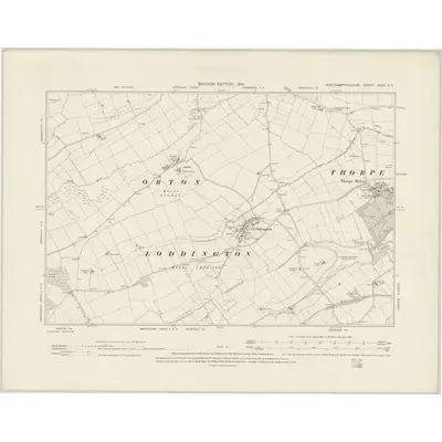 1899 Map of Northamptonshire XXIV.SE, 1901 Print