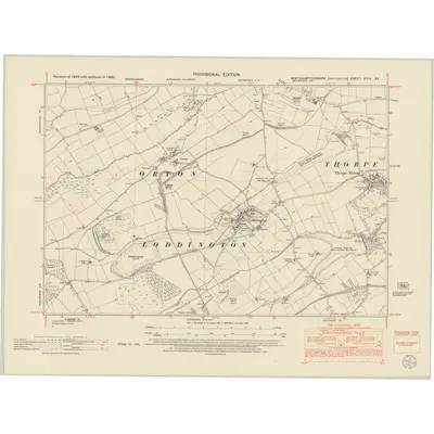 1950 Map of Northamptonshire XXIV.SE, 1952 Print