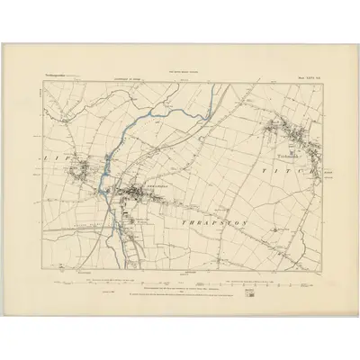 1885 Map of Northamptonshire XXVI.SE