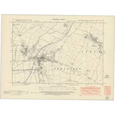 1950 Map of Northamptonshire XXVI.SE, 1951 Print