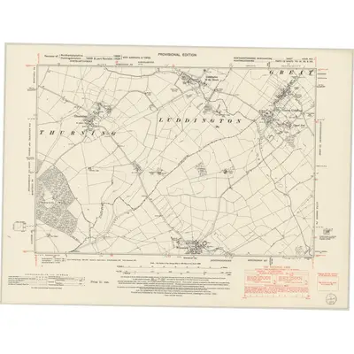 1950 Map of Northamptonshire XXVII.NE, 1953 Print