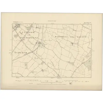 1885 Map of Northamptonshire XXVII.NW