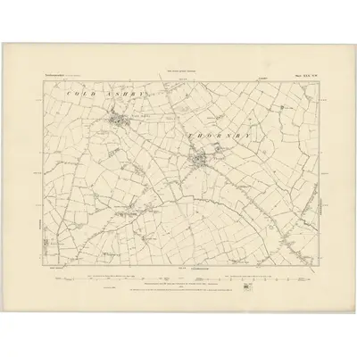 1884 Map of Northamptonshire XXX.NW