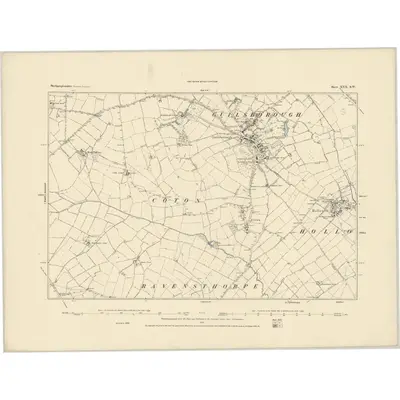 1884 Map of Northamptonshire XXX.SW