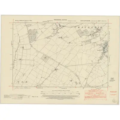 1950 Map of Northamptonshire XXXI.NE, 1952 Print