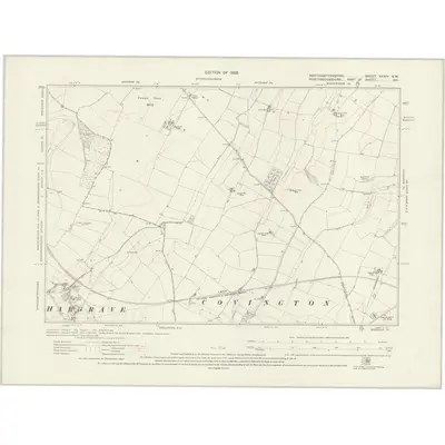 1924 Map of Northamptonshire XXXIV.SW, 1928 Print