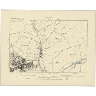 1884 Map of Northamptonshire XXXIX.NE, 1886 Print