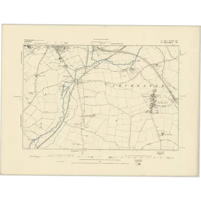 1884 Map of Northamptonshire XXXIX.SE, 1885 Print