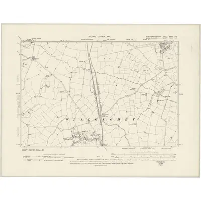 1899 Map of Northamptonshire XXXV.NE, 1901 Print