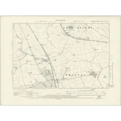 1923 Map of Northamptonshire XXXVI.SE, 1927 Print