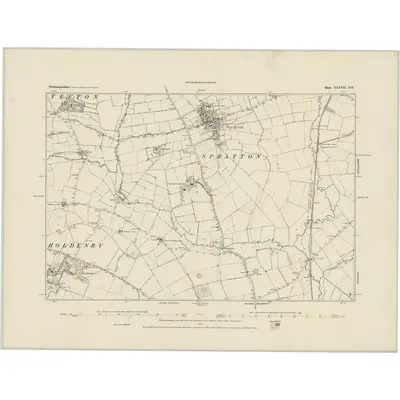 1883 Map of Northamptonshire XXXVII.NE, 1884 Print
