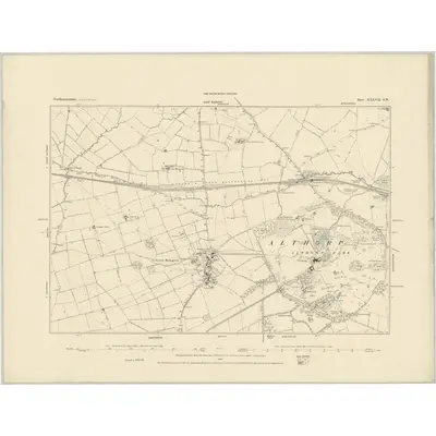 1883 Map of Northamptonshire XXXVII.SW, 1884 Print