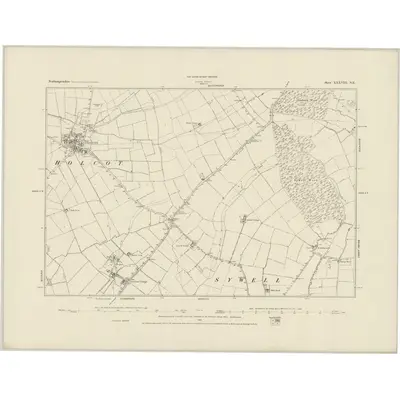 1883 Map of Northamptonshire XXXVIII.NE, 1884 Print