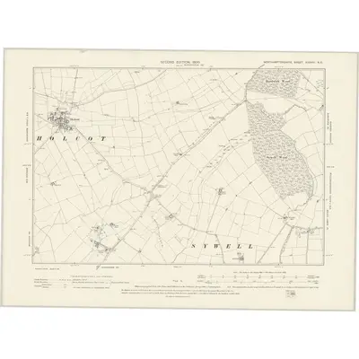 1899 Map of Northamptonshire XXXVIII.NE, 1900 Print