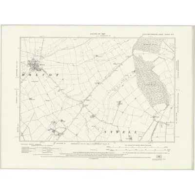 1923 Map of Northamptonshire XXXVIII.NE, 1927 Print