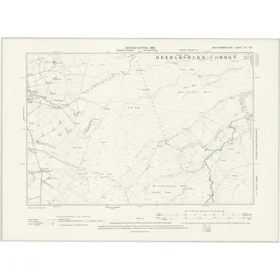 1895 Map of Northumberland CII.SE, 1898 Print